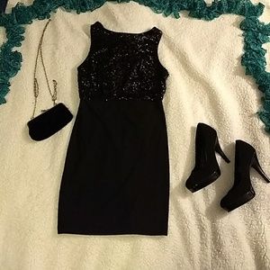 Forever21 black small sequence dress